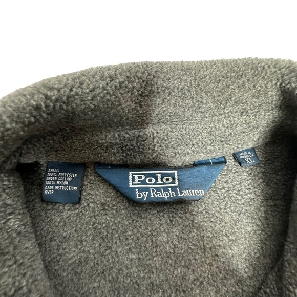 Men’s Gray Polo Zip-Up Fleece Jacket XL - Picture 6 of 8